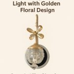 Premium Crystal Wall Light with Golden Floral Design – Decorative LED Wall Lamp for Living Room, Bedroom & Hallway